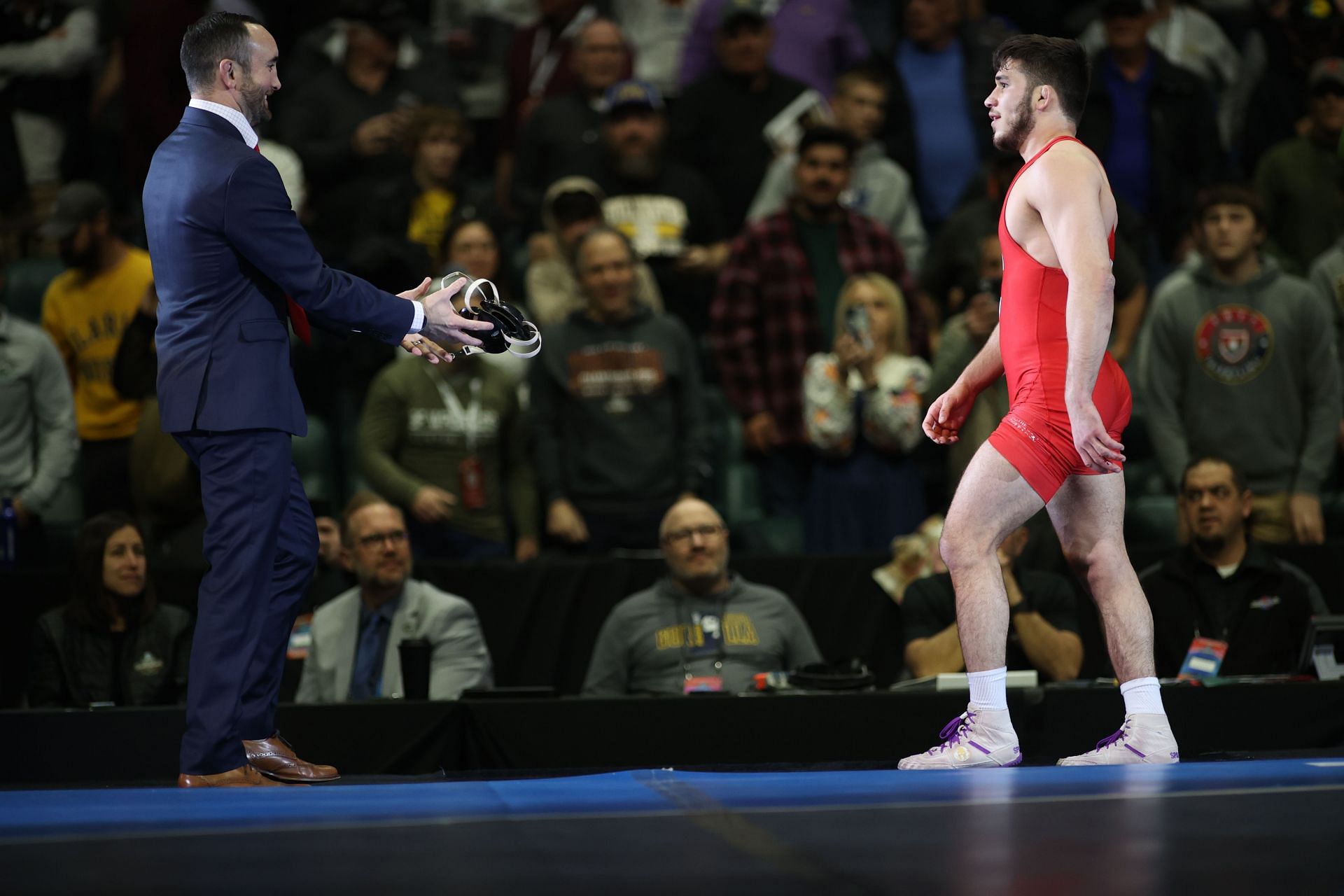 Yianni Diakomihalis at the 2023 NCAA Division I Men's Wrestling Championship - Source: Getty
